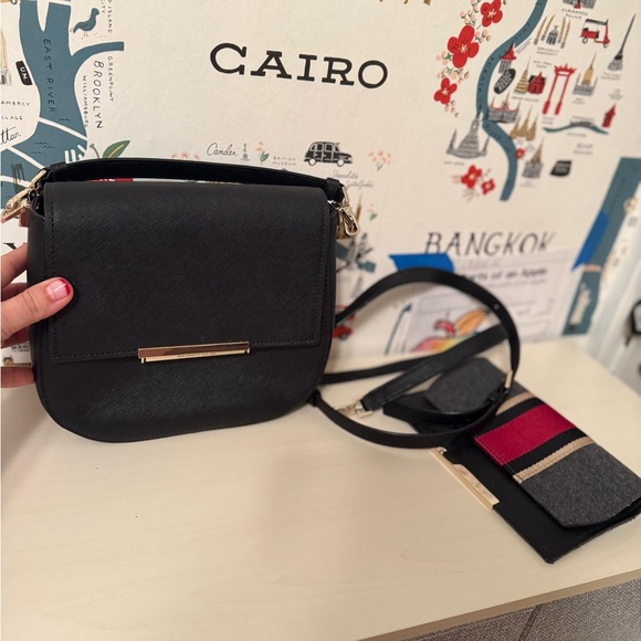 Kate Spade Byrdie Black Crossbody Bag Set with two interchangeable options - Picture 10 of 11